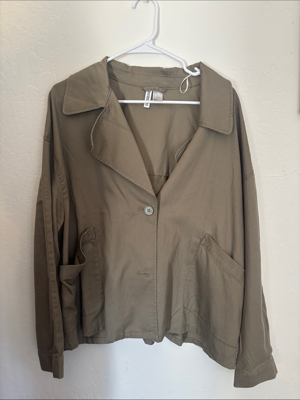 Olive Relaxed Trench Jacket